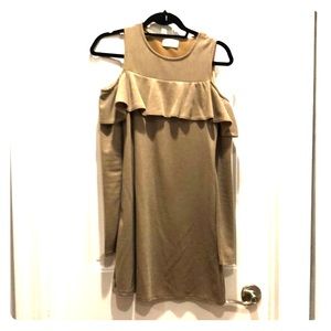 Cold shoulder sweater dress